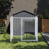 Vidaxl Dog Loft avec toit 117x201x123 cm anthracite en acier galvanisé