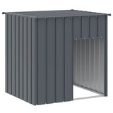 Vidaxxl Hundehütte mit Dach 110x103x109 cm verzinkter Stahl Anthrazit