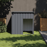 Vidaxxl Hundehütte mit Dach 110x103x109 cm verzinkter Stahl Anthrazit