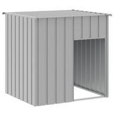 Vidaxxl Hundehütte mit Dach 110x103x109 cm verzinkter Stahl grau