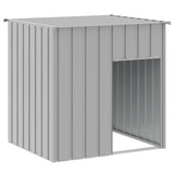 Vidaxl Dog Loft con techo 110x103x109 cm de acero galvanizado gris