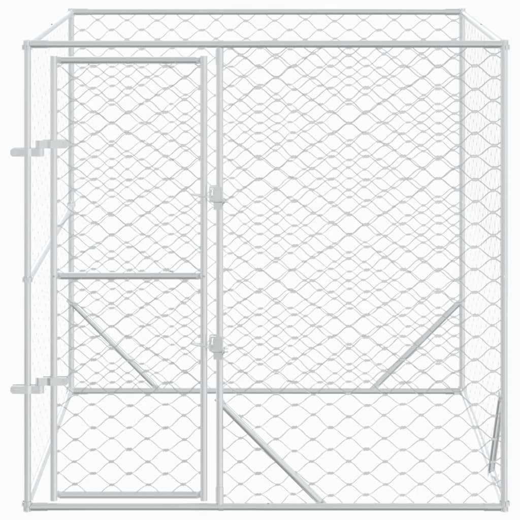 Vidaxl Dog Kennel pour l'extérieur de 2x2x2 m Galvanisé en acier argent