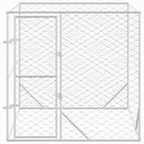 Vidaxl Dog Kennel pour l'extérieur de 2x2x2 m Galvanisé en acier argent