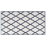 Vidaxl à l'extérieur du tapis réversible 80x150 cm bleu marine et blanc