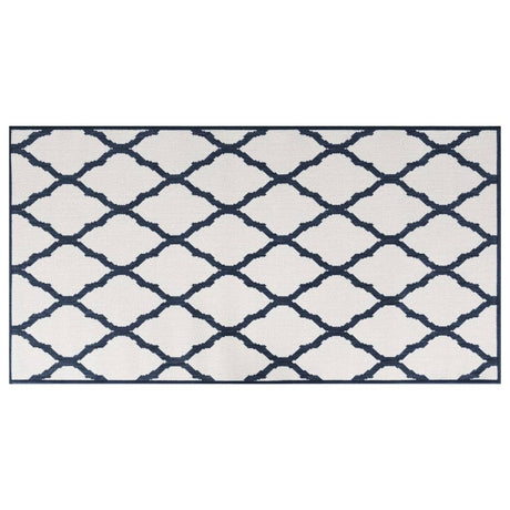 Vidaxx wendbarer Outdoor-Teppich 80x150 cm Marineblau und Weiß