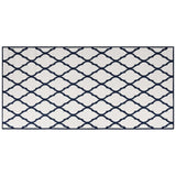 VIDAXL RAGGIO OUTDOOR REVERSIBILE 100x200 cm blu navy e bianco