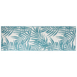 Vidaxx wendbarer Outdoor-Teppich 80x250 cm Aqua und Weiß
