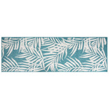 Vidaxx wendbarer Outdoor-Teppich 80x250 cm Aqua und Weiß