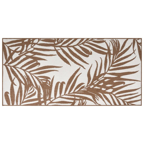 Vidaxx wendbarer Outdoor-Teppich 80x150 cm braun und weiß