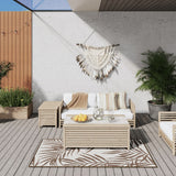Vidaxx wendbarer Outdoor-Teppich 80x150 cm braun und weiß
