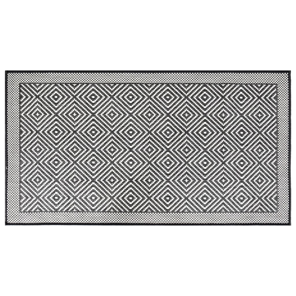 Vidaxx wendbarer Outdoor-Teppich 80x150 cm grau und weiß
