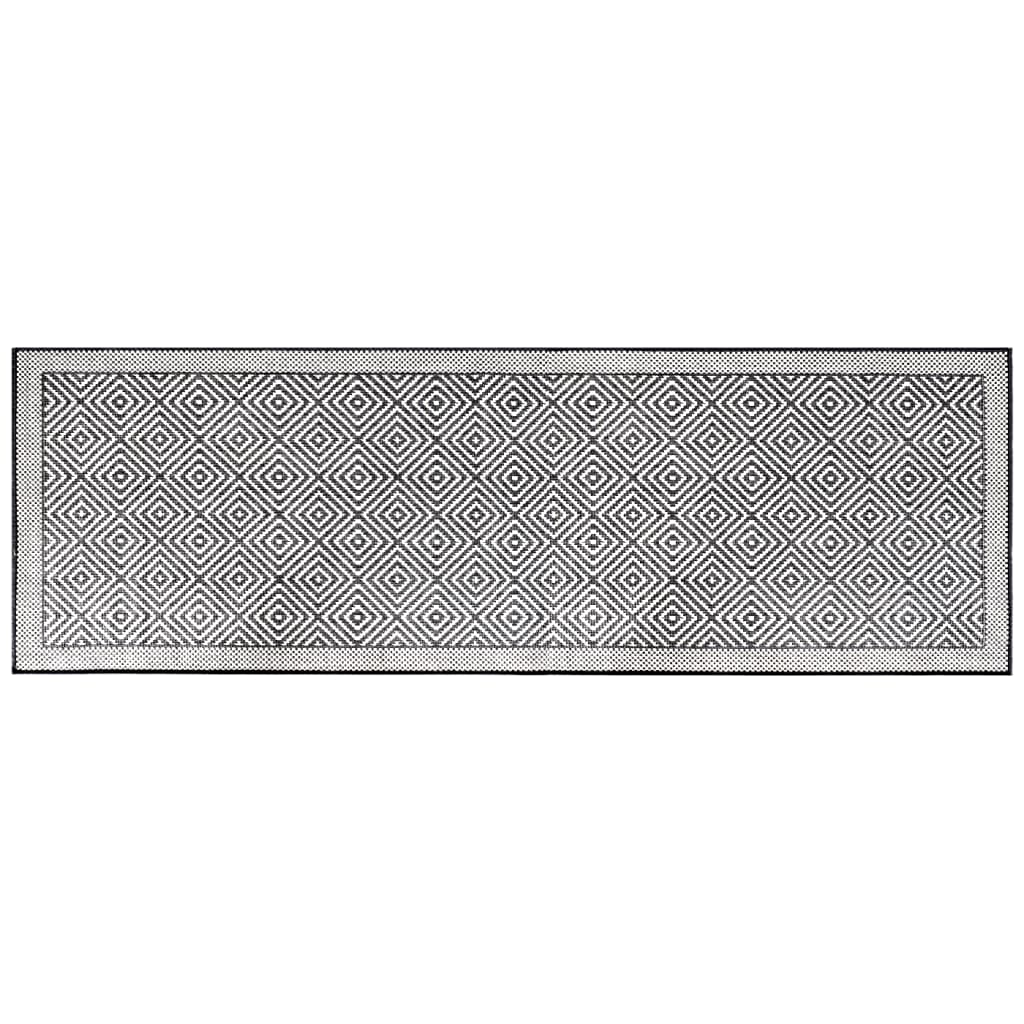 Vidaxl Tapis extérieur réversible 80x250 cm gris et blanc