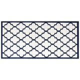 Vidaxx wendbarer Outdoor-Teppich 80x150 cm Marineblau und Weiß