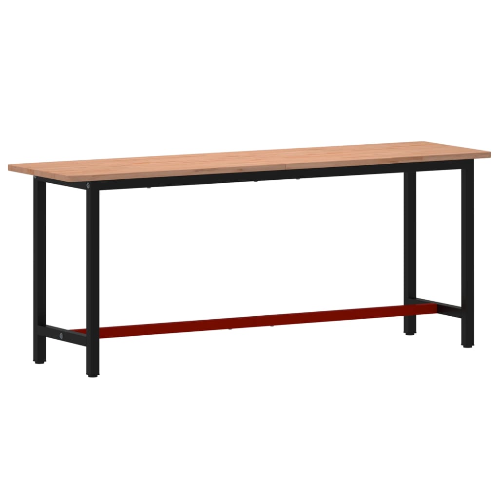 Vidaxl Workbench 200x55x81,5 cm Festes Buchenholz und Metall