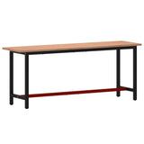 Vidaxl Workbench 200x5x81.5 cm coler Bëscher Holz a Metall