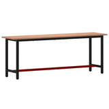 Vidaxl Workbench 220x55x81,5 cm fast bøg træ og metal