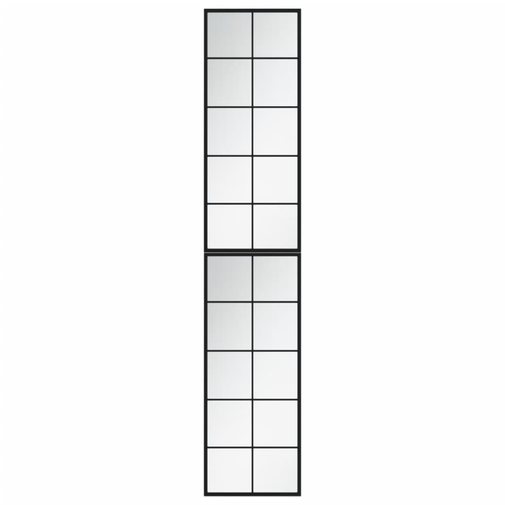 VidaXL Wandspiegel 2 Stk. 100x40 cm Metall schwarz