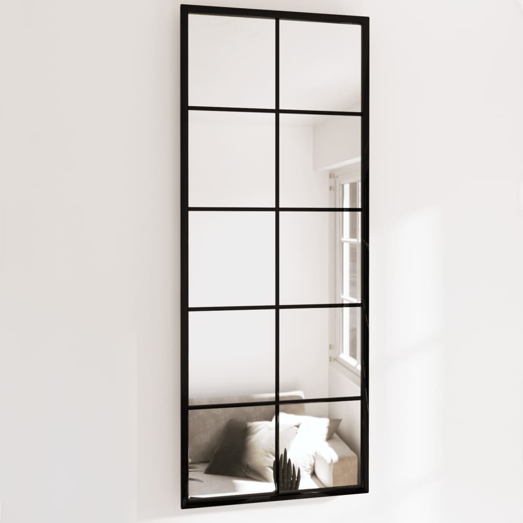 Vidaxl Wall Mirrors 2 PCS 100x40 cm kovová černá