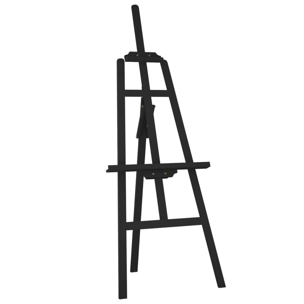 VIDAXL EASEL 53.5x95x127 cm Pino solido nero