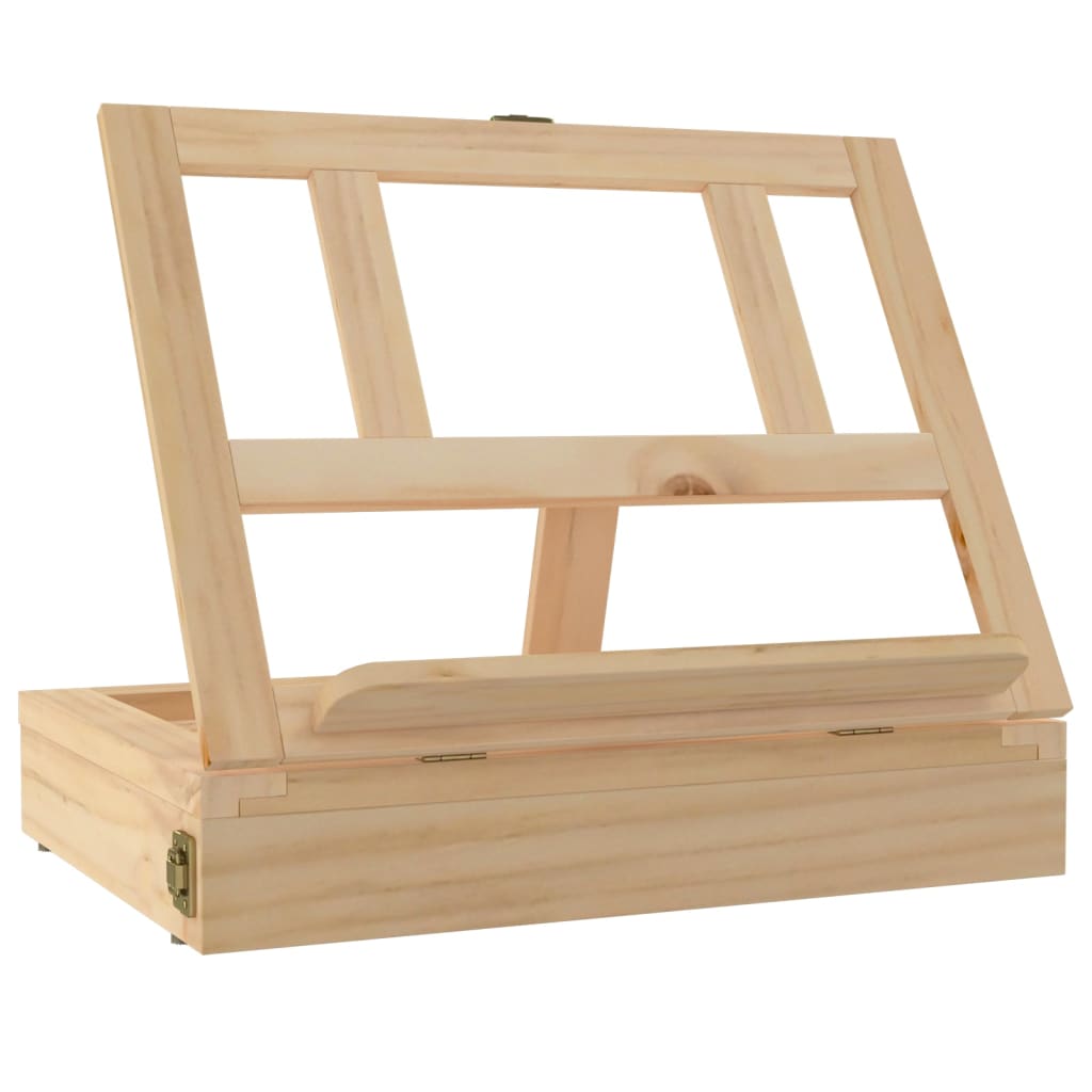 Vidaxxl Tischstaffelei mit Schublade 33,5x25,5x7 cm massives Kiefernholz