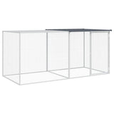 VidaXL Hühnerstall mit Dach 203 x 98 x 90 cm, verzinkter Stahl, Anthrazit