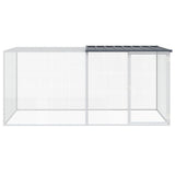 VidaXL Hühnerstall mit Dach 203 x 98 x 90 cm, verzinkter Stahl, Anthrazit