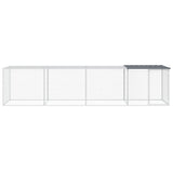 VidaXL Hühnerstall mit Dach 403 x 98 x 90 cm, verzinkter Stahl, Anthrazit