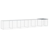 VidaXL Hühnerstall mit Dach 603 x 98 x 90 cm, verzinkter Stahl, Anthrazit