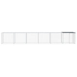 VidaXL Hühnerstall mit Dach 603 x 98 x 90 cm, verzinkter Stahl, Anthrazit