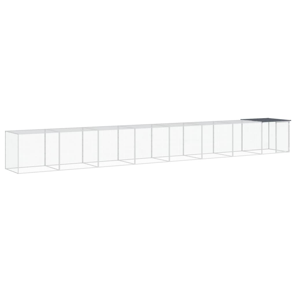 VidaXL Hühnerstall mit Dach 803 x 98 x 90 cm, verzinkter Stahl, Anthrazit