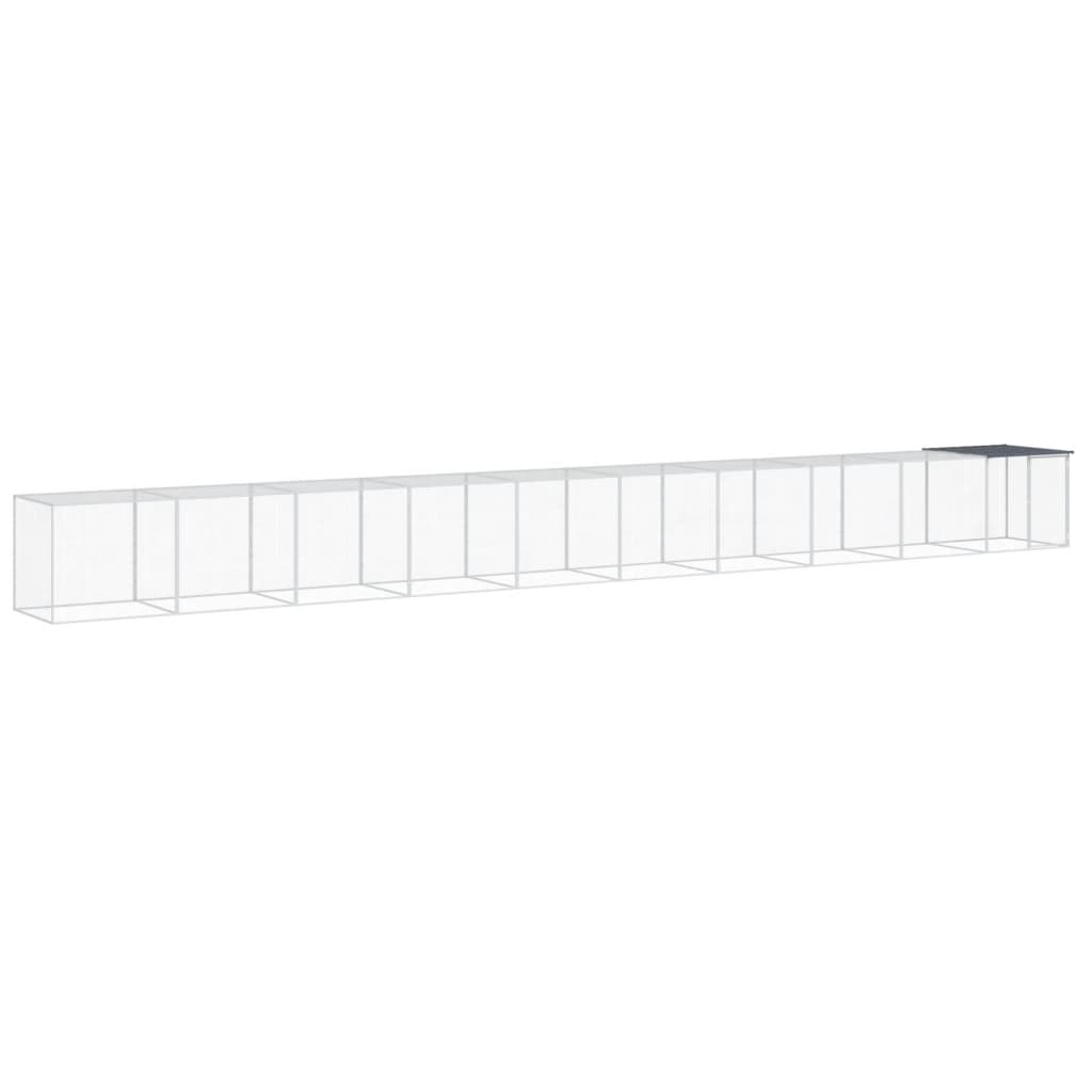 VidaXL Hühnerstall mit Dach 1003 x 98 x 90 cm, verzinkter Stahl, Anthrazit
