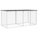 VidaXL Hühnerstall mit Dach 203 x 98 x 90 cm, verzinkter Stahl, Anthrazit