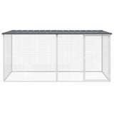 VidaXL Hühnerstall mit Dach 203 x 98 x 90 cm, verzinkter Stahl, Anthrazit