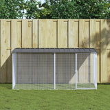 VidaXL Hühnerstall mit Dach 203 x 98 x 90 cm, verzinkter Stahl, Anthrazit
