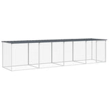 VidaXL Hühnerstall mit Dach 403 x 98 x 90 cm, verzinkter Stahl, Anthrazit