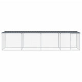 VidaXL Hühnerstall mit Dach 403 x 98 x 90 cm, verzinkter Stahl, Anthrazit