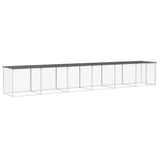VidaXL Hühnerstall mit Dach 603 x 98 x 90 cm, verzinkter Stahl, Anthrazit