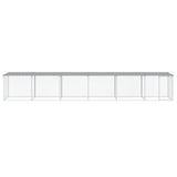 VidaXL Hühnerstall mit Dach 603 x 98 x 90 cm, verzinkter Stahl, hellgrau