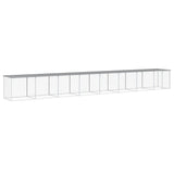VidaXL Hühnerstall mit Dach 803 x 98 x 90 cm, verzinkter Stahl, hellgrau
