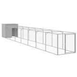 Loft Vidaxl psů s během 110x813x110 cm ocel světle šedá