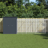 VidaXL Hühnerstall mit Auslauf 165x1067x181 cm Stahl Anthrazit