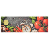 Vidaxx Küchenmatte waschbarer Gemüsedruck 60x180 cm Samt