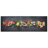 Vidaxx Küchenmatte waschbarer Kräuterdruck 60x180 cm Samt