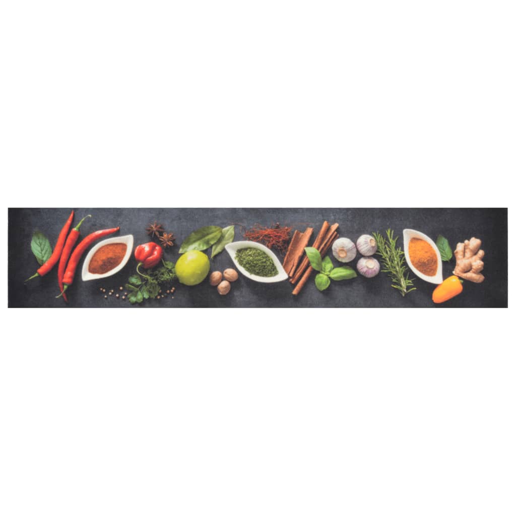 Vidaxl Kitchen Mat Maty zioła zioła 60x300 cm aksamit