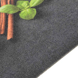 Vidaxx Küchenmatte waschbarer Kräuterdruck 60x300 cm Samt