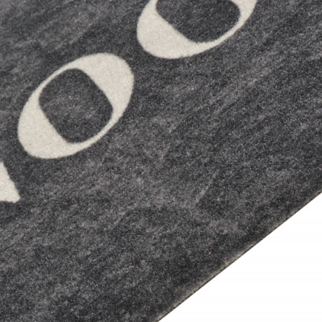Vidaxx Küchenmatte waschbarer Kochdruck 45x150 cm samtschwarz