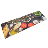 Vidaxx Küchenmatte waschbarer Wein- und Abendessendruck 60x180 cm Samt