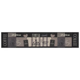 Vidaxx Küchenmatte waschbar Kaffeedruck 60x300 cm samtschwarz