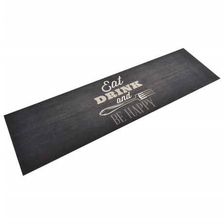 Vidaxx Küchenmatte waschbarer Küchendruck 45x150 cm samtschwarz