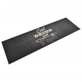 VidaXL Kitchen mat washable kitchen print 60x180 cm velvet black